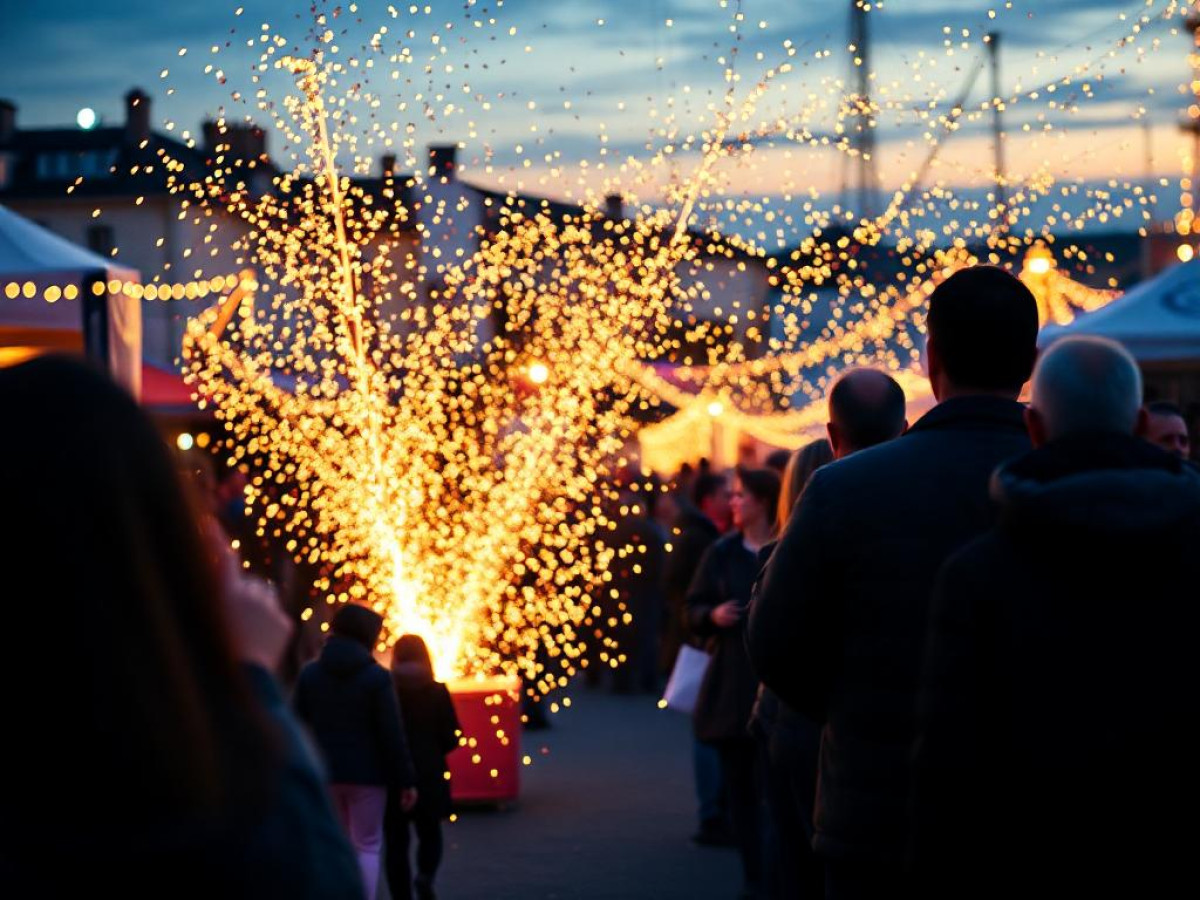 la foule célèbre la fin des grands travaux