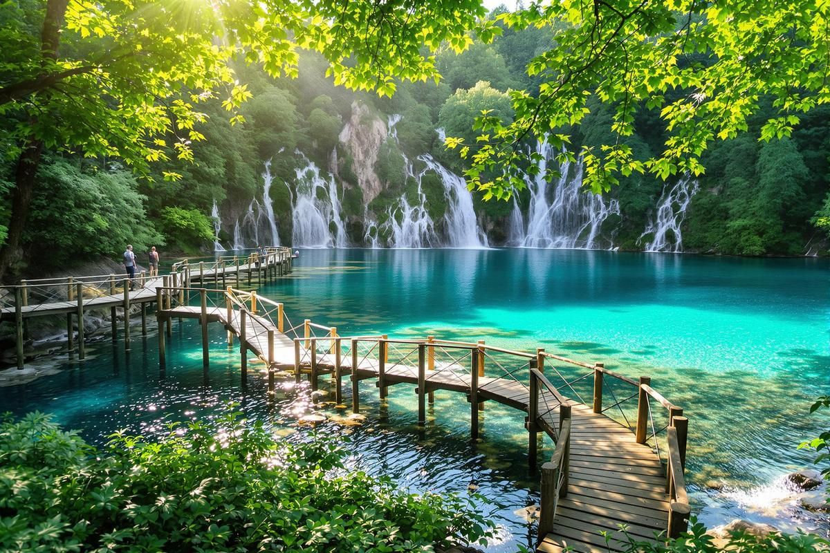 On dirait un décor de film ce joyau naturel de Croatie avec ses cascades cristallines séduit les touristes