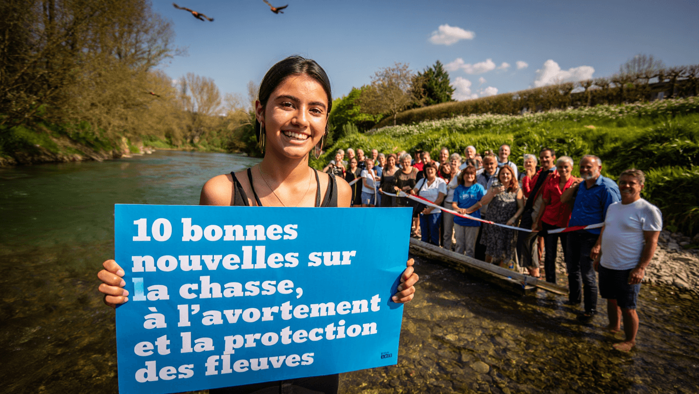 Chasse, avortement et fleuve : les 10 bonnes nouvelles