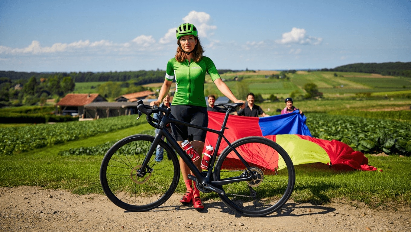 À vélo et en parapente, Pauline Plaçais part à la rencontre des fermes bio