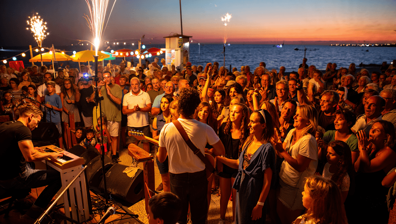 Sortir
Du blues les pieds dans le sable, des spectacles dans les rues…, l’invitation à l’émerveillement est partout du 10 au 16 août !
La nouvelle édition de Blues sur la plage, suivie du traditionnel feu d'artifice, se déroulera le lundi 10 août. Dès 19 h, la plage des Libraires (face au Casino) se transformera en une scène à ciel ouvert pour une soirée blues exceptionnelle. Quatre formations de haut niveau – Honeymen, Arnaud Fradin & His Roots Combo,…
Publié le 7 août 2026